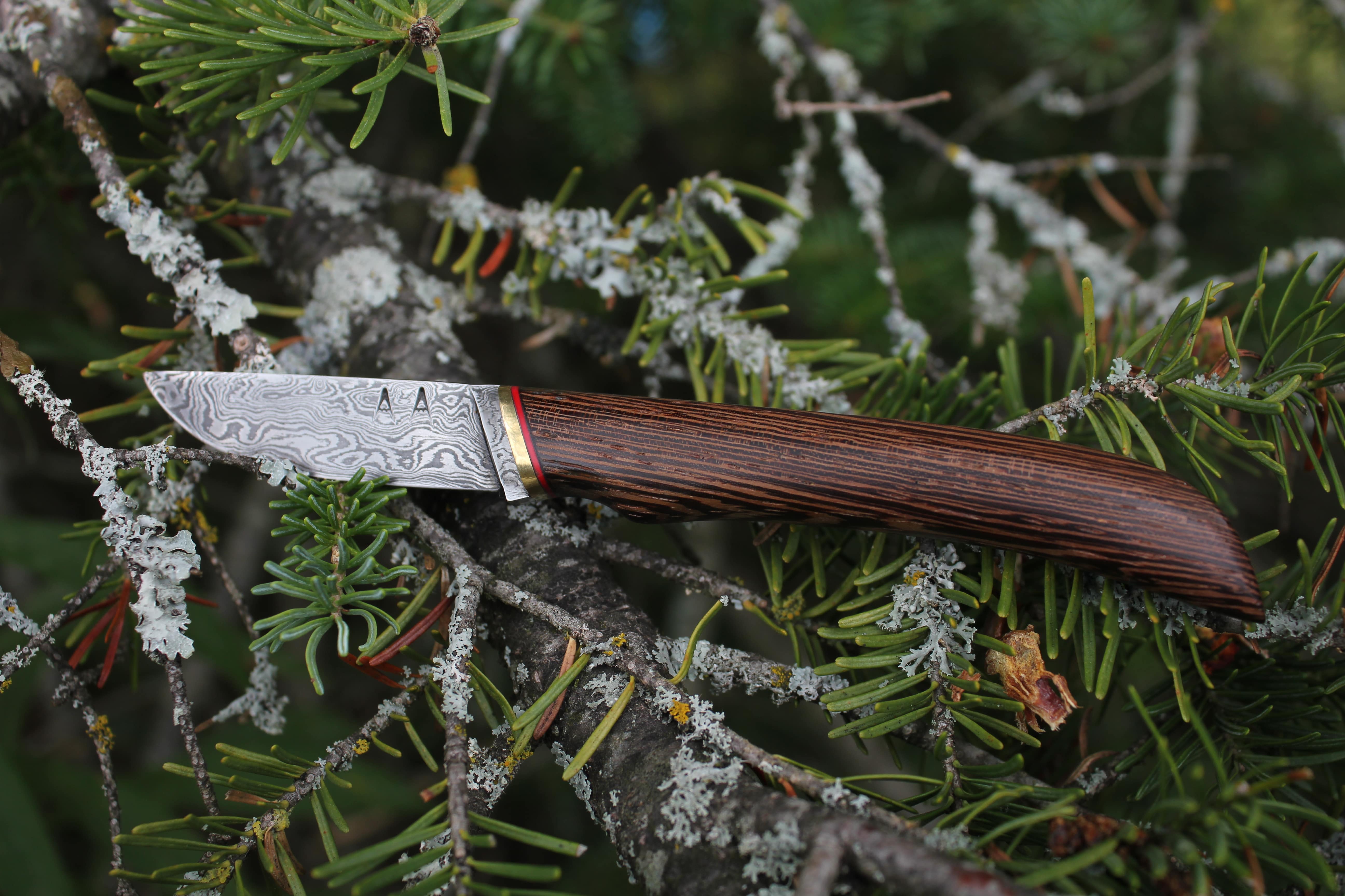 A 192-Layer Damascus Jackal with a Wenge Handle